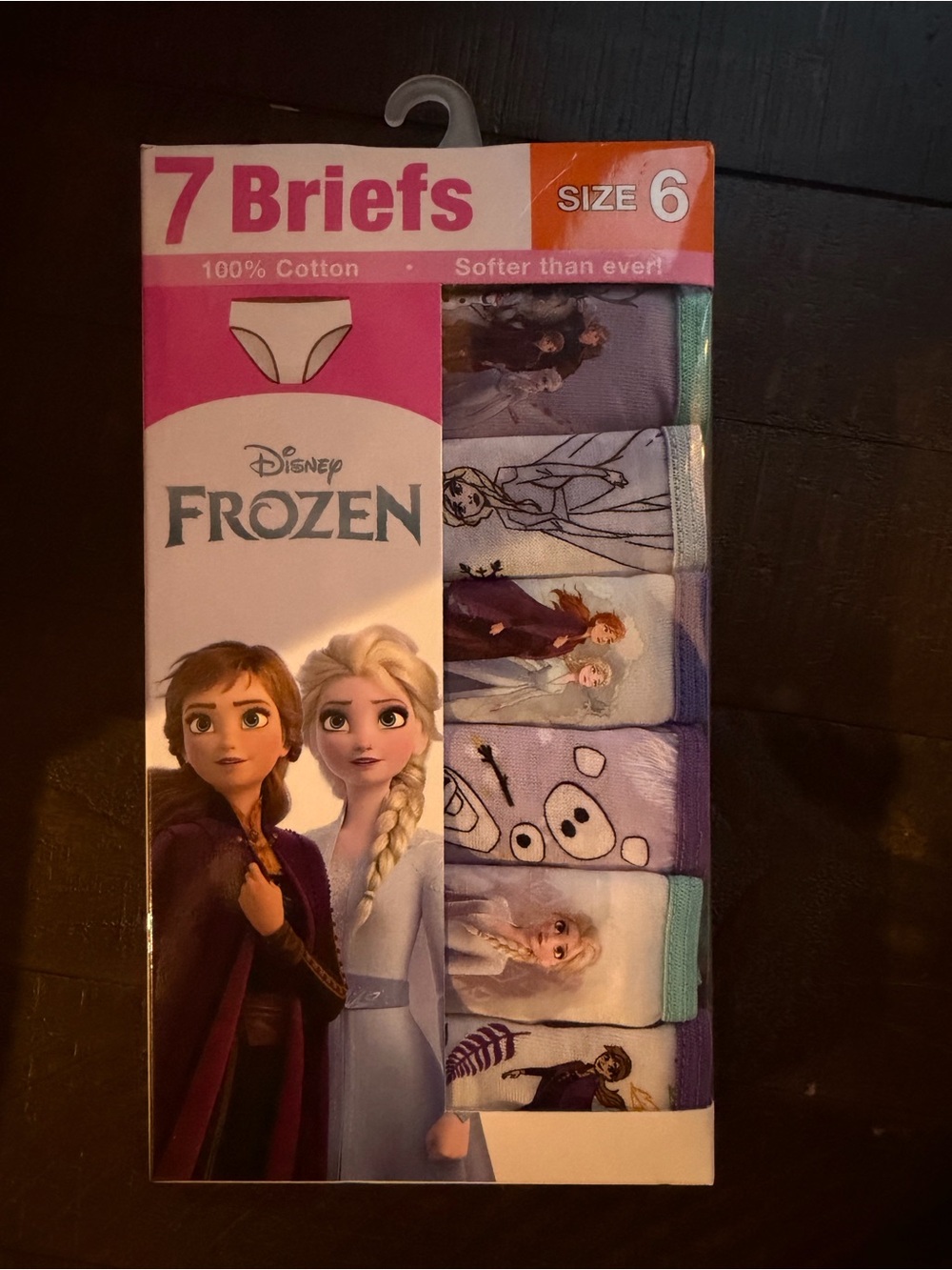 Disney Frozen 7 Briefs Girls Size 6